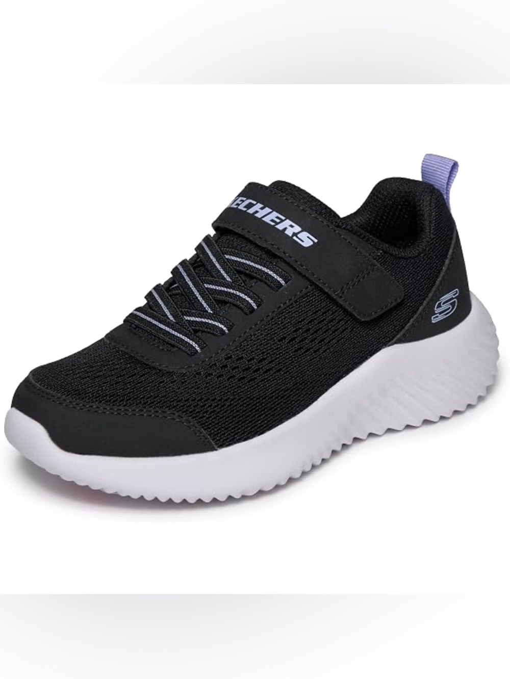 Skechers Kids Black and Purple Slip-On Athletic Sneaker